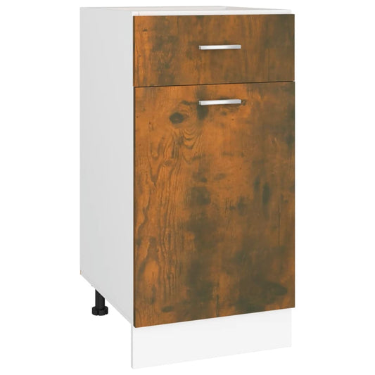 Drawer Bottom Cabinet Lyon Smoked Oak 40x46x81.5 cm Engineered Wood Drawer Bottom Cabinet Lyon Smoked Oak 40x46x81.5 cm Engineered Wood
