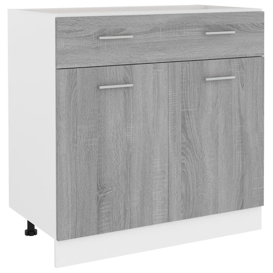 Drawer Bottom Cabinet Lyon Grey Sonoma 80x46x81.5 cm Engineered Wood Drawer Bottom Cabinet Lyon Grey Sonoma 80x46x81.5 cm Engineered Wood