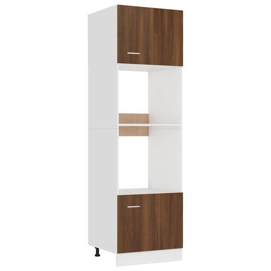 Microwave Cabinet "Lyon" Brown Oak 60x57x207 cm Engineered Wood Microwave Cabinet "Lyon" Brown Oak 60x57x207 cm Engineered Wood