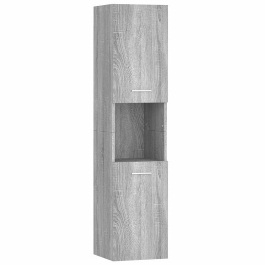 Bathroom Cabinet Grey Sonoma 30x30x130 cm Engineered Wood Bathroom Cabinet Grey Sonoma 30x30x130 cm Engineered Wood
