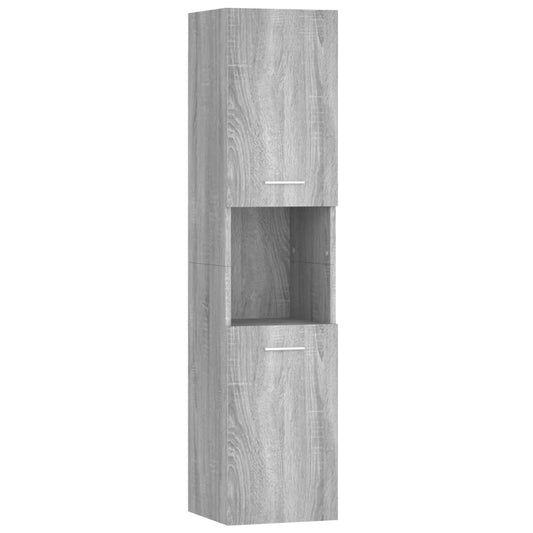 Bathroom Cabinet Grey Sonoma 30x30x130 cm Engineered Wood Bathroom Cabinet Grey Sonoma 30x30x130 cm Engineered Wood