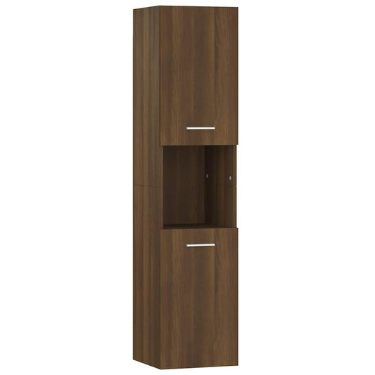 Bathroom Cabinet Brown Oak 30x30x130 cm Engineered Wood Bathroom Cabinet Brown Oak 30x30x130 cm Engineered Wood