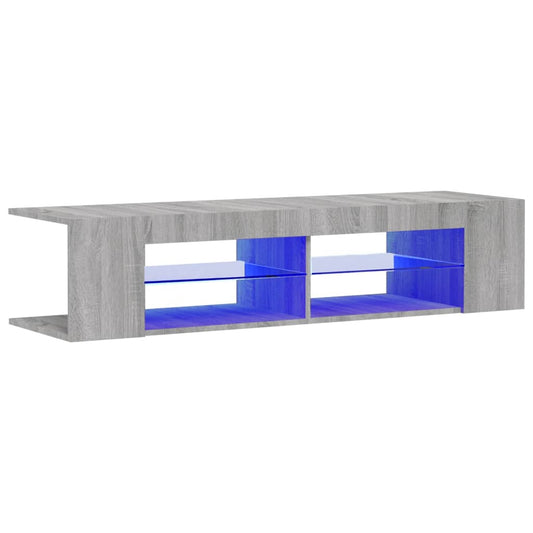 TV Cabinet with LED Lights Grey Sonoma 135x39x30 cm TV Cabinet with LED Lights Grey Sonoma 135x39x30 cm