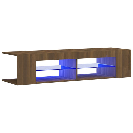 TV Cabinet with LED Lights Brown Oak 135x39x30 cm TV Cabinet with LED Lights Brown Oak 135x39x30 cm