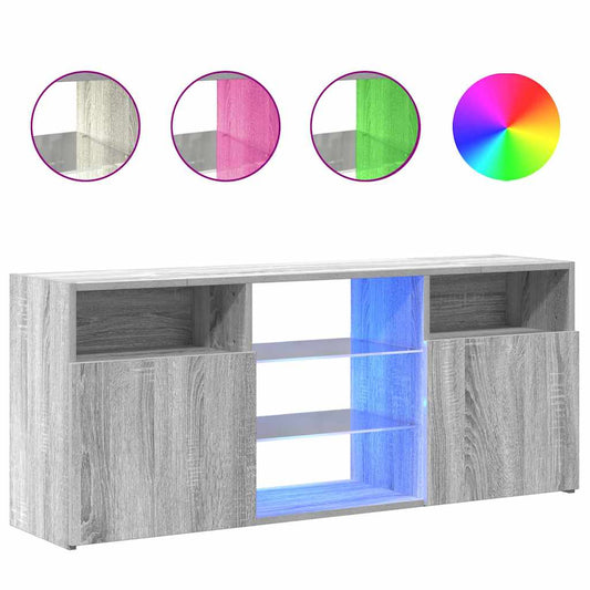 TV Cabinet with LED Lights Grey Sonoma 120x30x50 cm TV Cabinet with LED Lights Grey Sonoma 120x30x50 cm