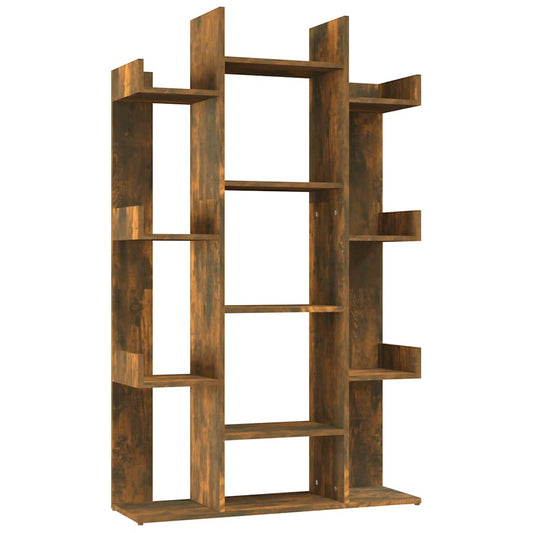 Book Cabinet Smoked Oak 86x25,5x140 cm Engineered Wood Book Cabinet Smoked Oak 86x25,5x140 cm Engineered Wood