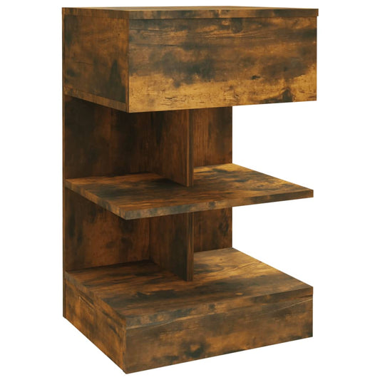 Bedside Cabinet Smoked Oak 40x35x65 cm Engineered Wood Bedside Cabinet Smoked Oak 40x35x65 cm Engineered Wood