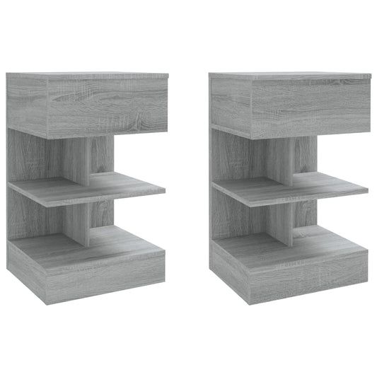 Bedside Cabinets 2 pcs Grey Sonoma 40x35x65 cm Engineered Wood Bedside Cabinets 2 pcs Grey Sonoma 40x35x65 cm Engineered Wood