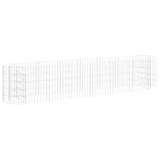 152026 vidaXL Gabion Raised Bed Galvanised Iron 260x50x50 cm 152026 vidaXL Gabion Raised Bed Galvanised Iron 260x50x50 cm
