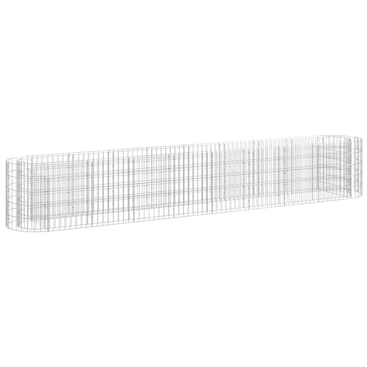 152027 vidaXL Gabion Raised Bed Galvanised Iron 330x50x50 cm 152027 vidaXL Gabion Raised Bed Galvanised Iron 330x50x50 cm