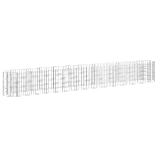 152028 vidaXL Gabion Raised Bed Galvanised Iron 400x50x50 cm 152028 vidaXL Gabion Raised Bed Galvanised Iron 400x50x50 cm
