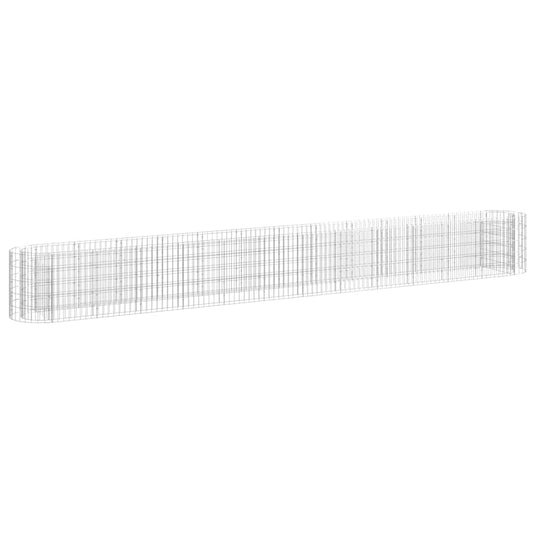 152029 vidaXL Gabion Raised Bed Galvanised Iron 470x50x50 cm 152029 vidaXL Gabion Raised Bed Galvanised Iron 470x50x50 cm