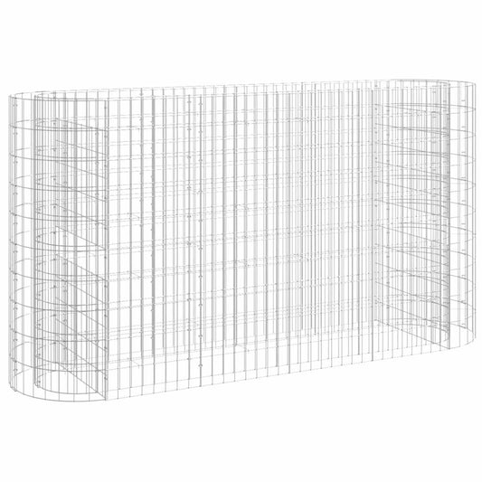 152033 vidaXL Gabion Raised Bed Galvanised Iron 190x50x100 cm 152033 vidaXL Gabion Raised Bed Galvanised Iron 190x50x100 cm
