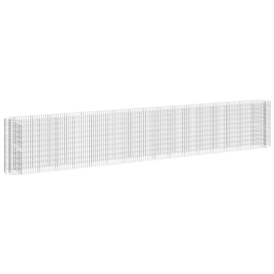 Gabion Raised Bed Galvanised Iron 610x50x100 cm Gabion Raised Bed Galvanised Iron 610x50x100 cm
