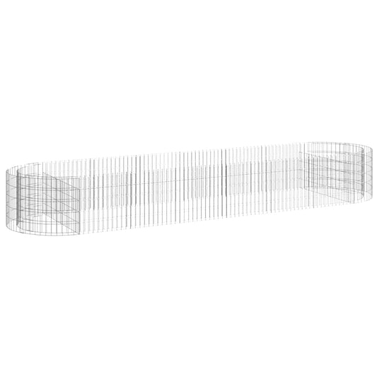 152042 vidaXL Gabion Raised Bed Galvanised Iron 400x100x50 cm 152042 vidaXL Gabion Raised Bed Galvanised Iron 400x100x50 cm