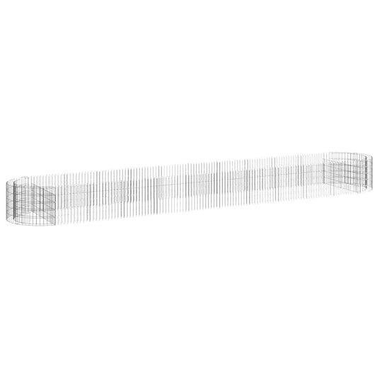 Gabion Raised Bed Galvanised Iron 600x100x50 cm Gabion Raised Bed Galvanised Iron 600x100x50 cm