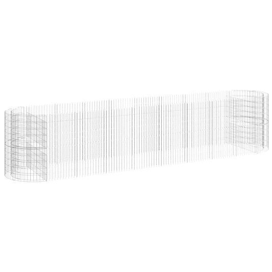 152048 vidaXL Gabion Raised Bed Galvanised Iron 500x100x100 cm 152048 vidaXL Gabion Raised Bed Galvanised Iron 500x100x100 cm