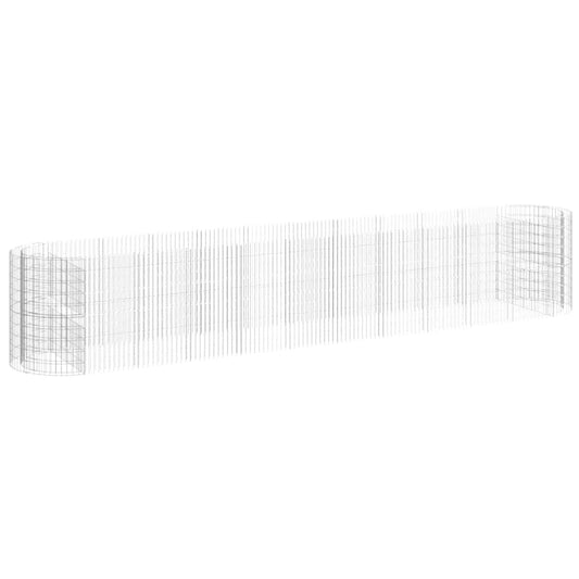 Gabion Raised Bed Galvanised Iron 600x100x100 cm Gabion Raised Bed Galvanised Iron 600x100x100 cm