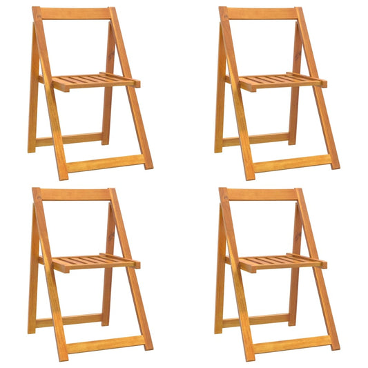 Garden Chair | Set of 4 | Natural Wood | Solid Acacia Wood | Standard Garden Chair | Set of 4 | Natural Wood | Solid Acacia Wood | Standard