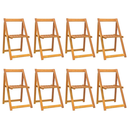 Folding Garden Chairs 8 pcs Solid Wood Acacia Folding Garden Chairs 8 pcs Solid Wood Acacia