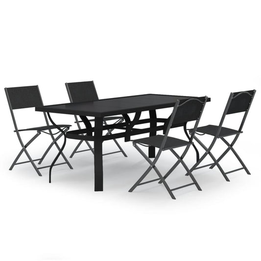 Garden Dining Set | Grey | Powder-coated steel | Standard | Foldable Garden Dining Set | Grey | Powder-coated steel | Standard | Foldable