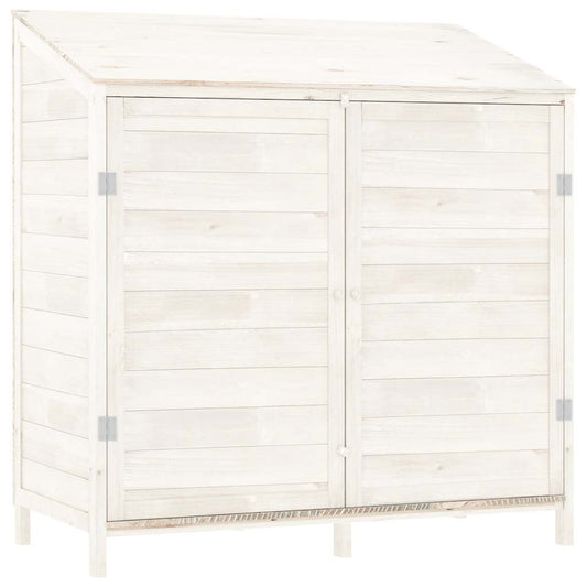 152183 vidaXL Garden Shed White 102x52x112 cm Solid Wood Fir 152183 vidaXL Garden Shed White 102x52x112 cm Solid Wood Fir