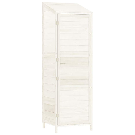 Garden Shed White 55x52x174.5 cm Solid Wood Fir Garden Shed White 55x52x174.5 cm Solid Wood Fir