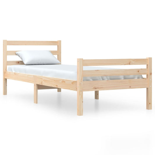 Bed Frame | Natural wood | Solid pine wood (untreated) | Single Bed Frame | Natural wood | Solid pine wood (untreated) | Single
