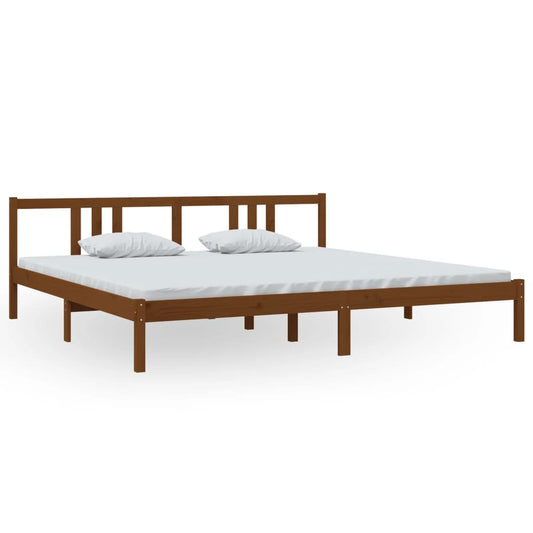 Bed Frame without Mattress Honey Brown Solid Wood 200x200 cm Bed Frame without Mattress Honey Brown Solid Wood 200x200 cm