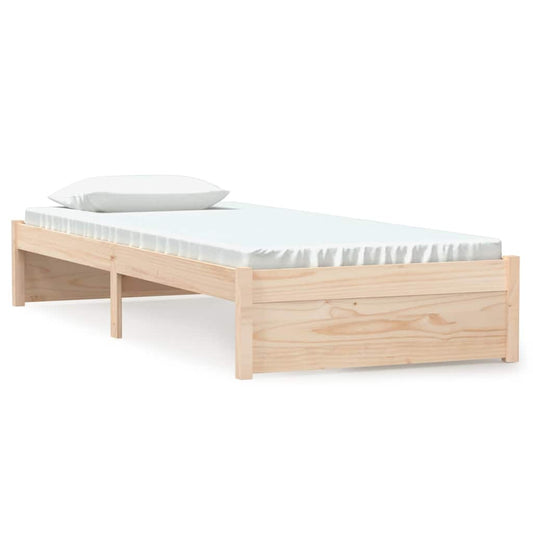 Bed Frame without Mattress Solid Wood 75x190 cm Small Single Bed Frame without Mattress Solid Wood 75x190 cm Small Single