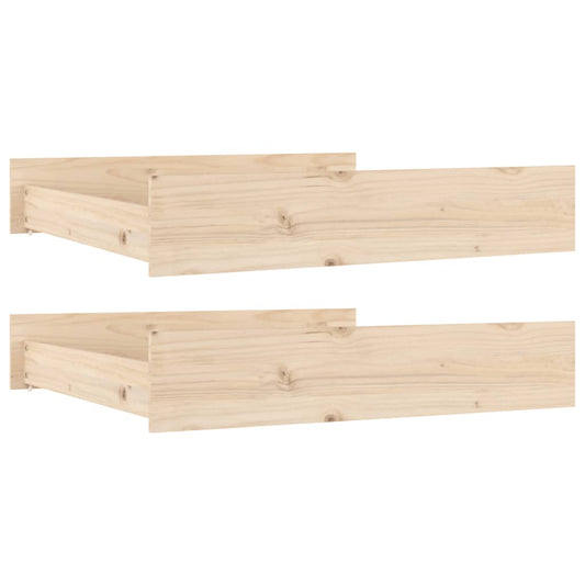 Bed Drawers 2 pcs Solid Wood Pine Bed Drawers 2 pcs Solid Wood Pine