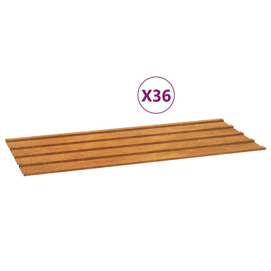 Roof Panels 36 pcs Rusty 100x44 cm Corten Steel Roof Panels 36 pcs Rusty 100x44 cm Corten Steel
