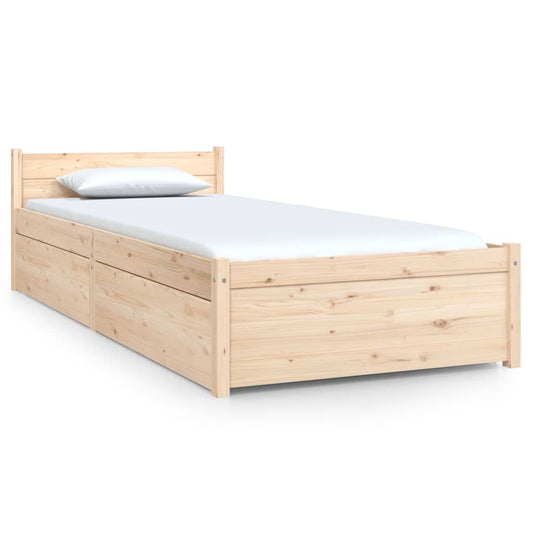Bed Frame without Mattress with Drawers Small Single Bed Frame without Mattress with Drawers Small Single