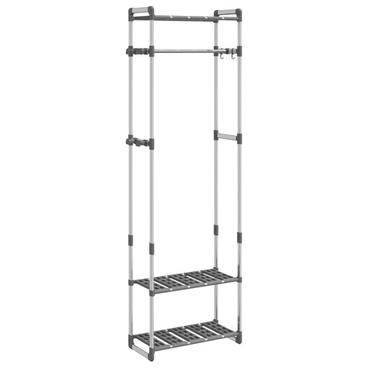3-Tier Clothes Rack Silver 59x29x192 cm Aluminium 3-Tier Clothes Rack Silver 59x29x192 cm Aluminium