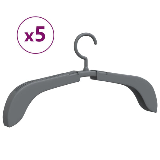 Extendable Clothes Hangers 5 pcs Grey Extendable Clothes Hangers 5 pcs Grey