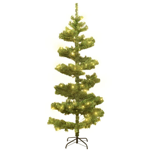Swirl Pre-lit Christmas Tree with Stand Green 180 cm PVC Swirl Pre-lit Christmas Tree with Stand Green 180 cm PVC