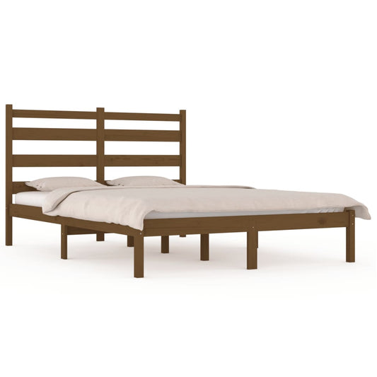 3103671 vidaXL Bed Frame without Mattress Honey Brown Solid Wood 200x200 cm (810040+818443) 3103671 vidaXL Bed Frame without Mattress Honey Brown Solid Wood 200x200 cm (810040+818443)