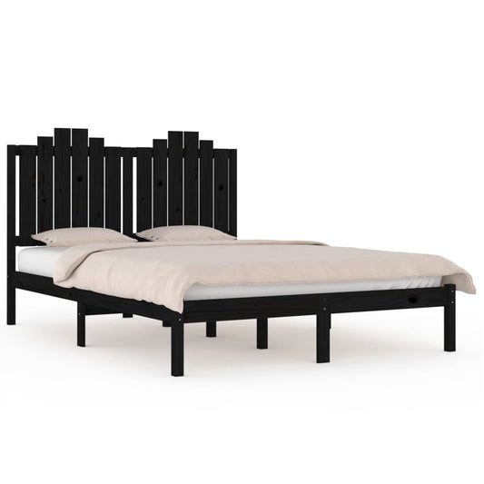 3103802 vidaXL Bed Frame without Mattress Black Solid Wood 200x200 cm (810041+818494) 3103802 vidaXL Bed Frame without Mattress Black Solid Wood 200x200 cm (810041+818494)
