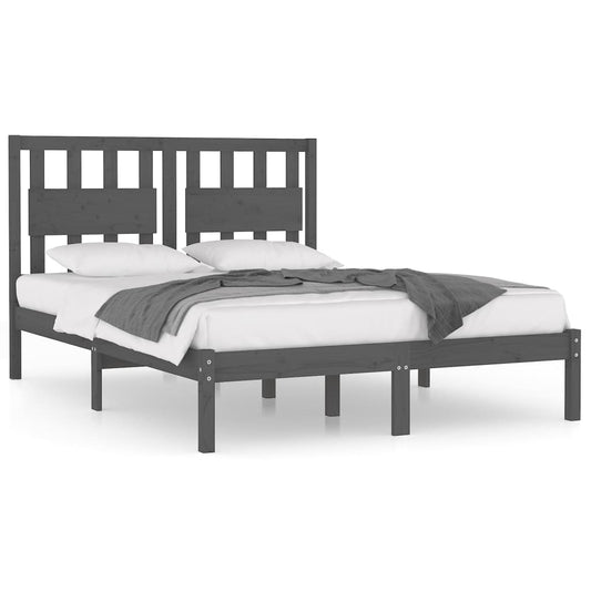 3103955 vidaXL Bed Frame without Mattress Grey Solid Wood 200x200 cm (810039+818592) 3103955 vidaXL Bed Frame without Mattress Grey Solid Wood 200x200 cm (810039+818592)