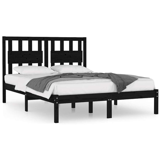 3103957 vidaXL Bed Frame without Mattress Black Solid Wood 200x200 cm (810041+818594) 3103957 vidaXL Bed Frame without Mattress Black Solid Wood 200x200 cm (810041+818594)