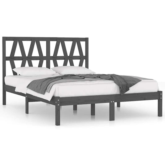 3104020 vidaXL Bed Frame without Mattress Grey Solid Wood 200x200 cm (810039+818642) 3104020 vidaXL Bed Frame without Mattress Grey Solid Wood 200x200 cm (810039+818642)