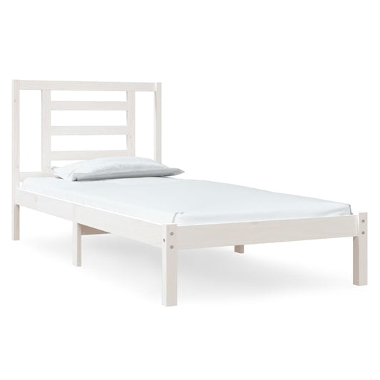 Bed Frame without Mattress White 90x200 cm Solid Wood Pine Bed Frame without Mattress White 90x200 cm Solid Wood Pine