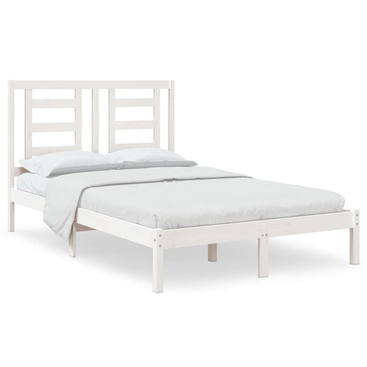 Bed Frame without Mattress White 120x200 cm Solid Wood Pine Bed Frame without Mattress White 120x200 cm Solid Wood Pine