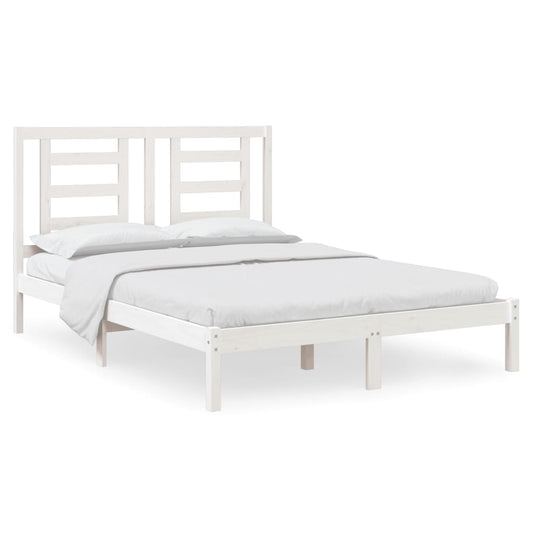 Bed Frame without Mattress White 140x200 cm Solid Wood Pine Bed Frame without Mattress White 140x200 cm Solid Wood Pine