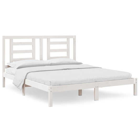 Bed Frame without Mattress White 160x200 cm Solid Wood Pine Bed Frame without Mattress White 160x200 cm Solid Wood Pine