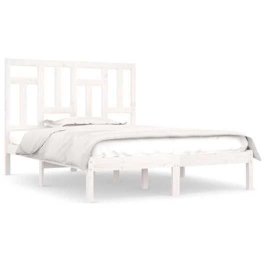 Bed Frame | White | Solid pine wood | 140x200 cm | Durable | Bed Frame Bed Frame | White | Solid pine wood | 140x200 cm | Durable | Bed Frame