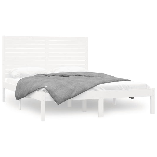 Bed Frame without Mattress White 140x200 cm Solid Wood Bed Frame without Mattress White 140x200 cm Solid Wood