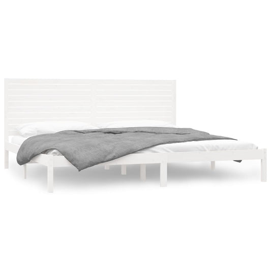 Bed Frame | White | Solid pine wood | Double | Durable | Bed Frame Bed Frame | White | Solid pine wood | Double | Durable | Bed Frame