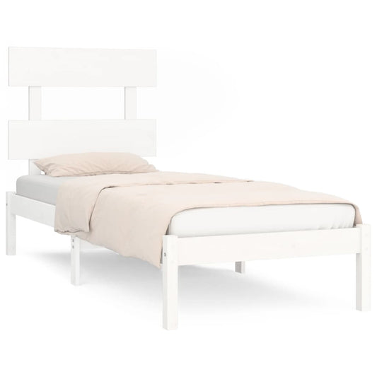 Bed Frame without Mattress White 90x200 cm Solid Wood Bed Frame without Mattress White 90x200 cm Solid Wood