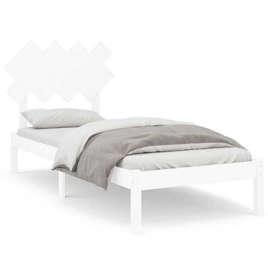 Bed Frame without Mattress White 90x200 cm Solid Wood Bed Frame without Mattress White 90x200 cm Solid Wood